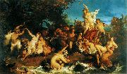 Hans Makart Der Triumph der Ariadne, Entwurf fxr den Vorhang der Komischen Oper im Ringtheater in Wien. oil